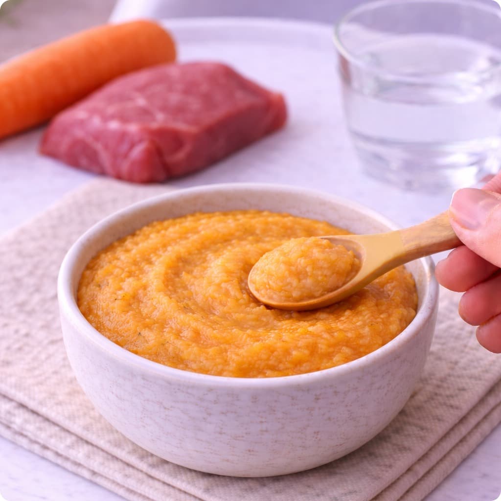 Purée bœuf et carotte