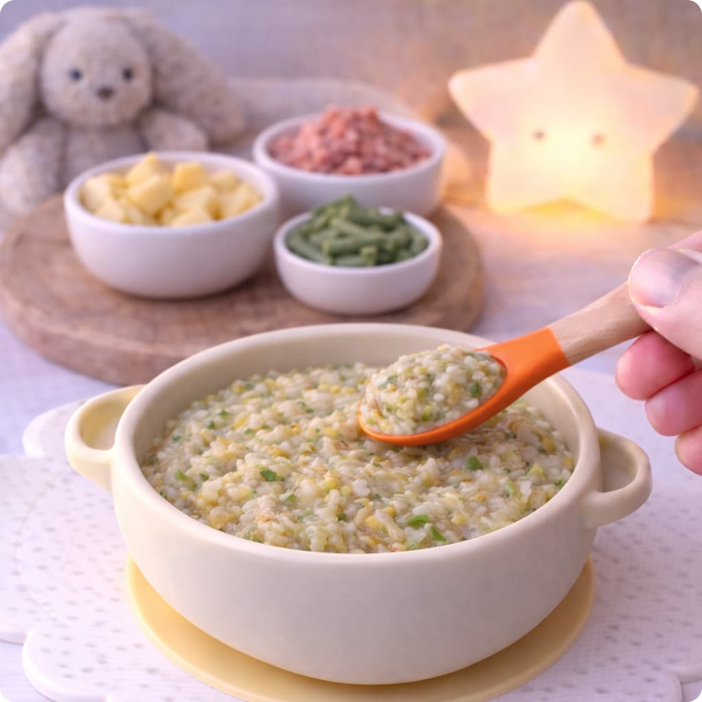 Bœuf, Pomme de terre & haricots verts Écrasez