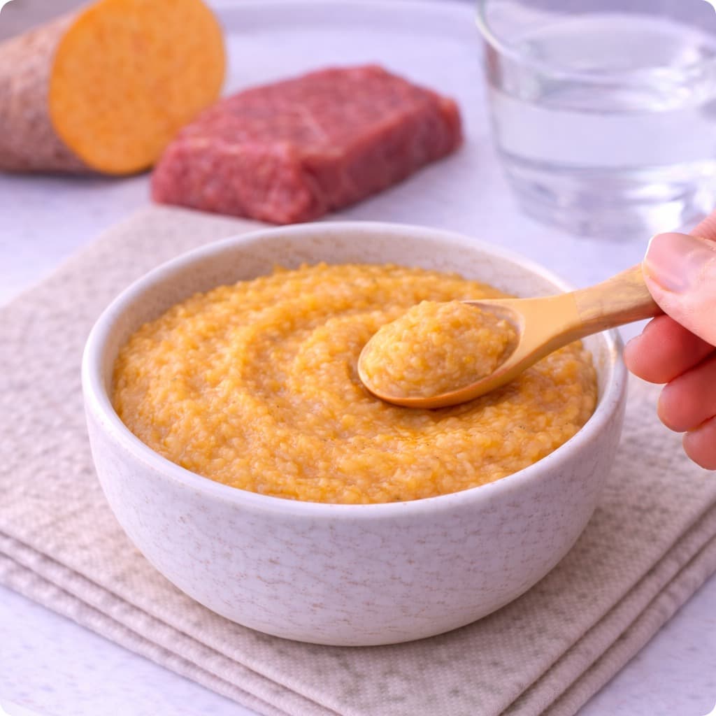 Purée bœuf et patate douce