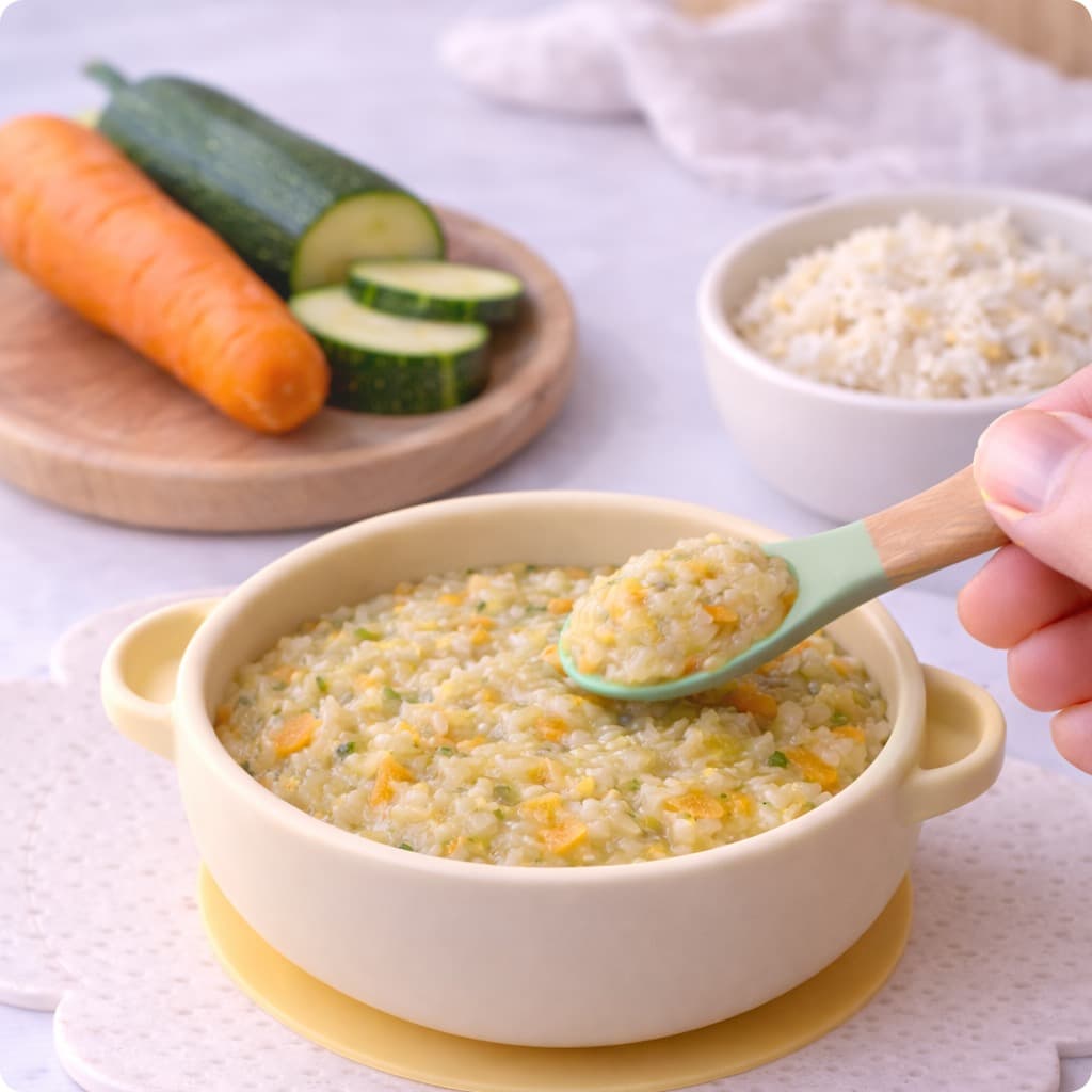 Carotte–Courgette–Riz Mixez