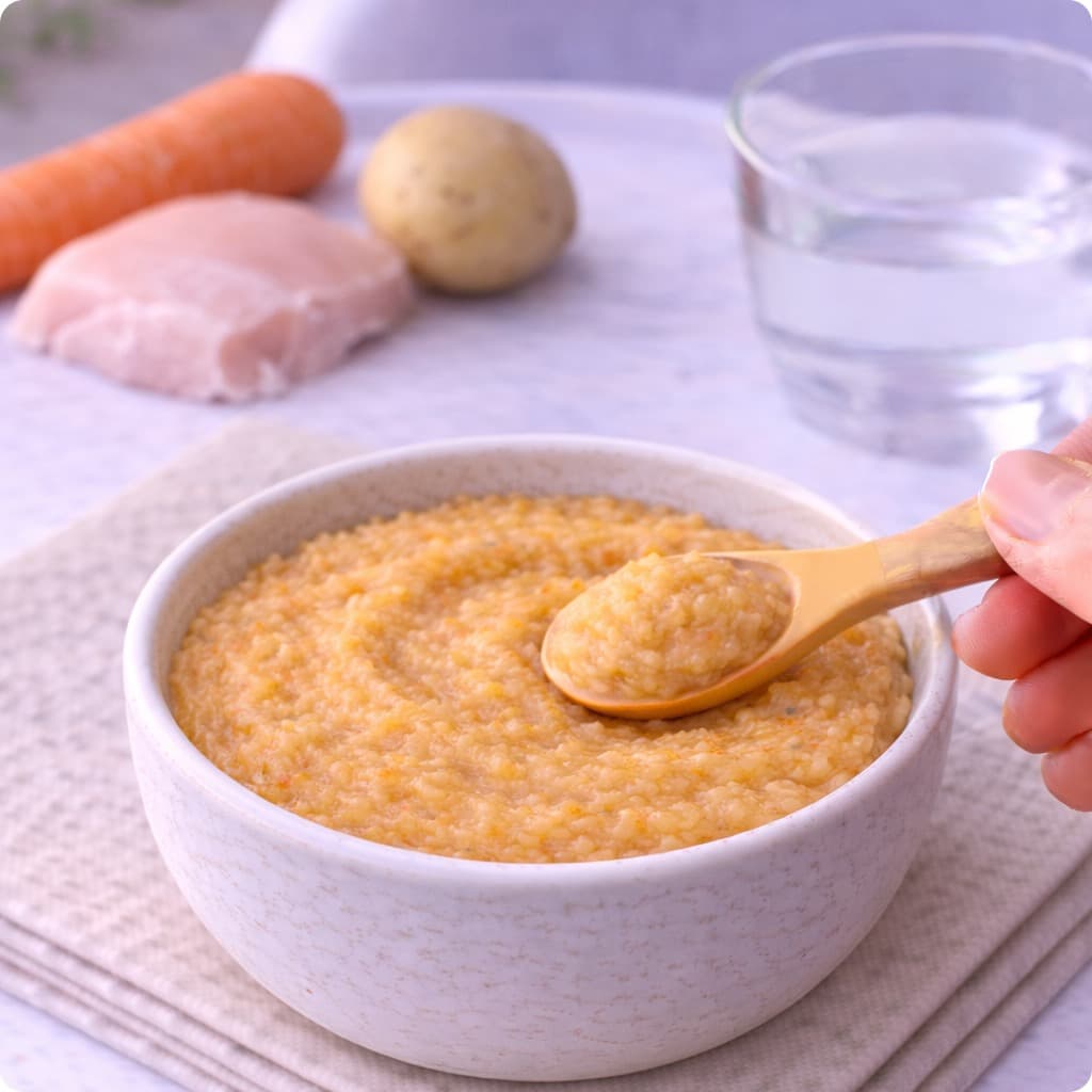 Purée poulet, carotte et pomme de terre