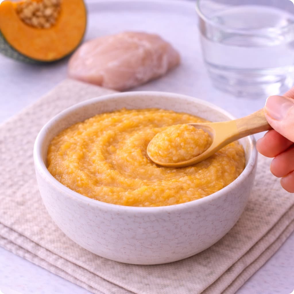 Purée poulet et potiron