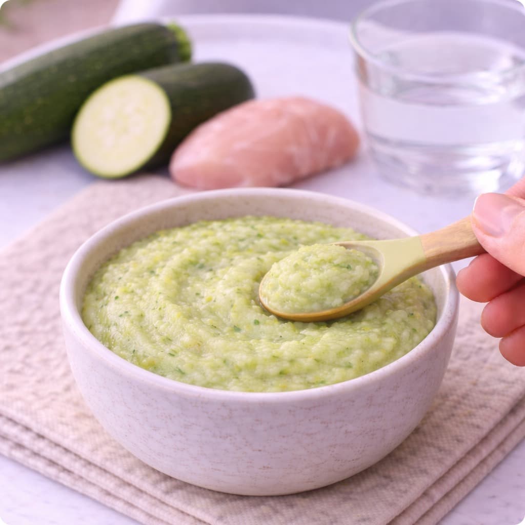 Purée poulet et courgette