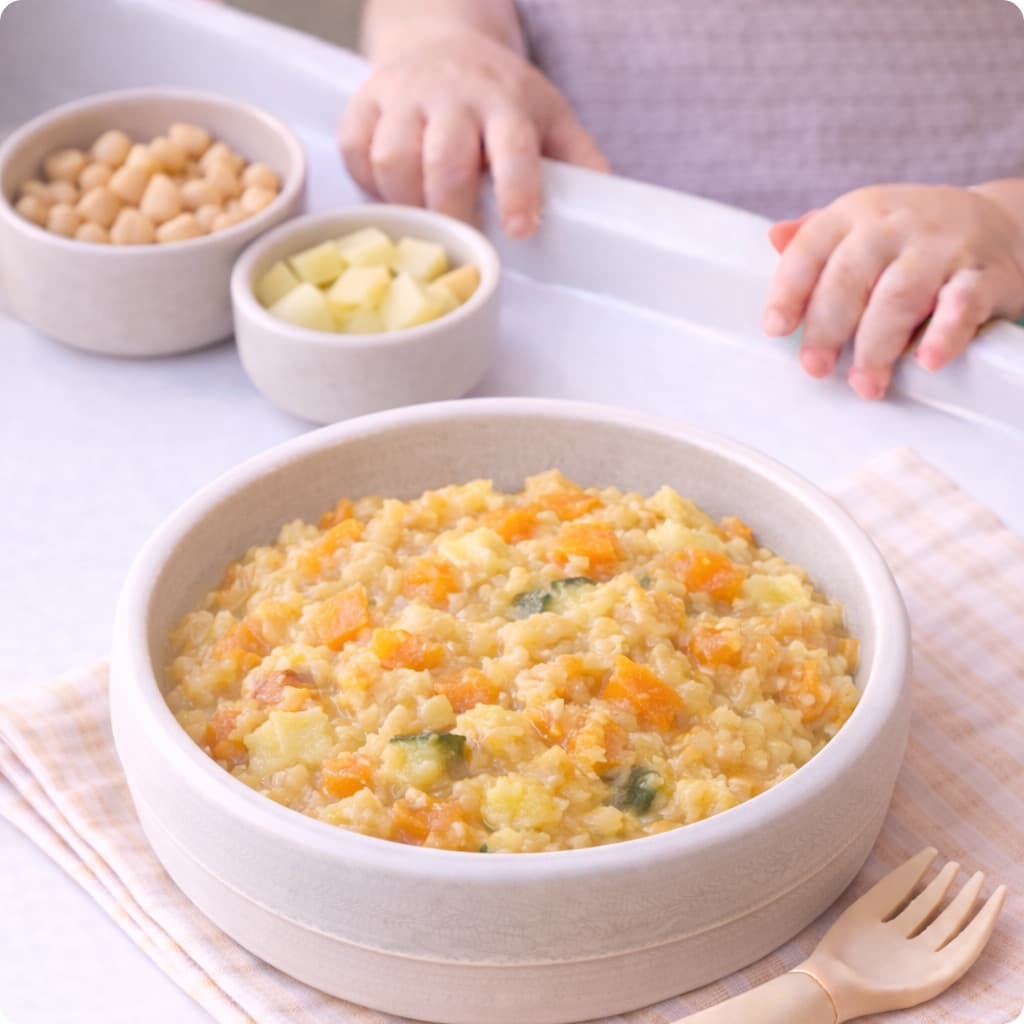 Pois chiches et Carotte et Pomme de terre Écrasez