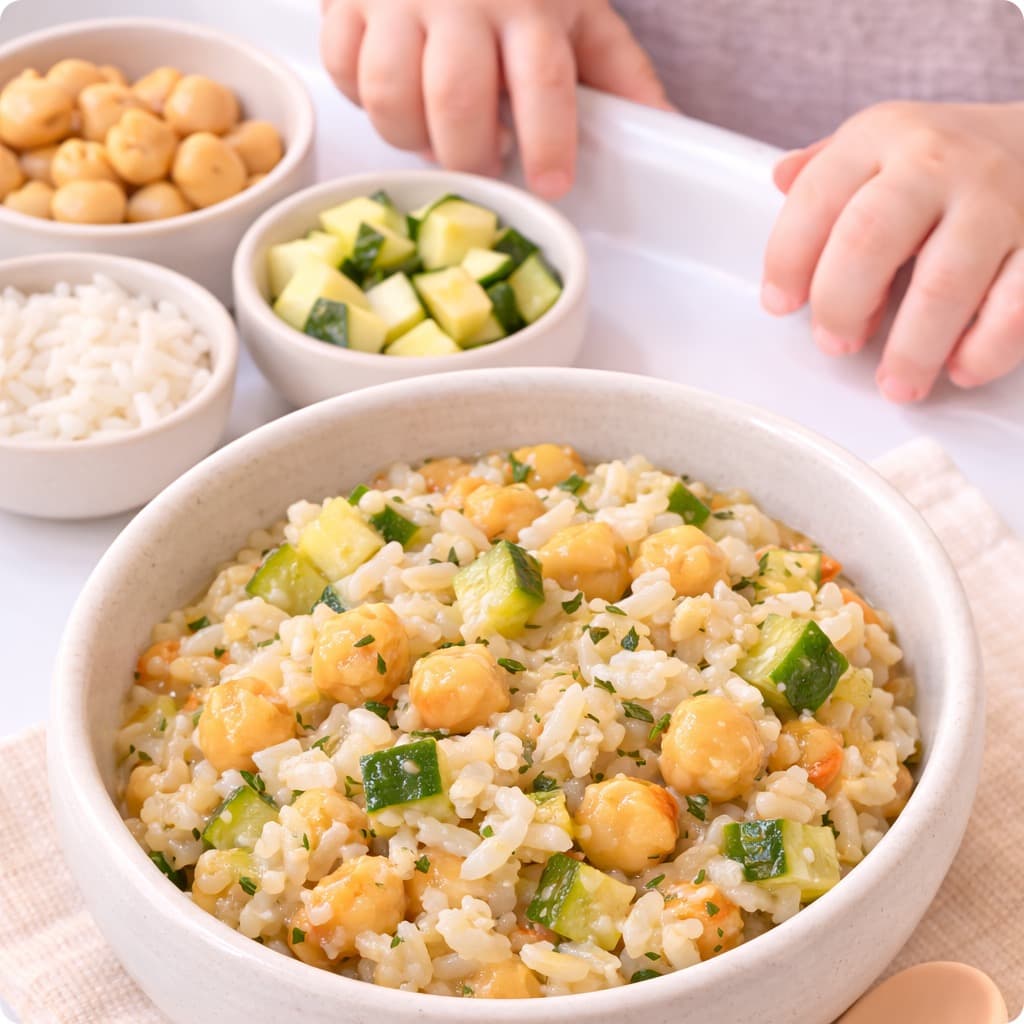 Pois chiches et Riz et Courgette Mediterranean Bowl