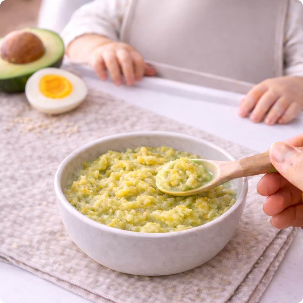 Purée œuf et avocat