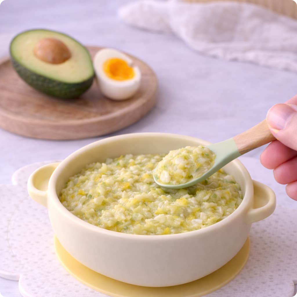 Purée œuf et avocat