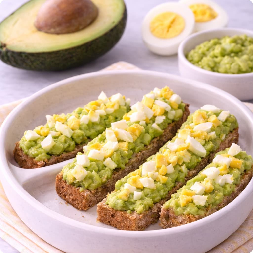 Doigts de tartine avocat œuf