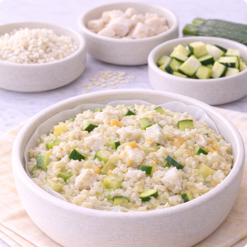 Poisson et Riz et Courgette Gentle Meal Bowl