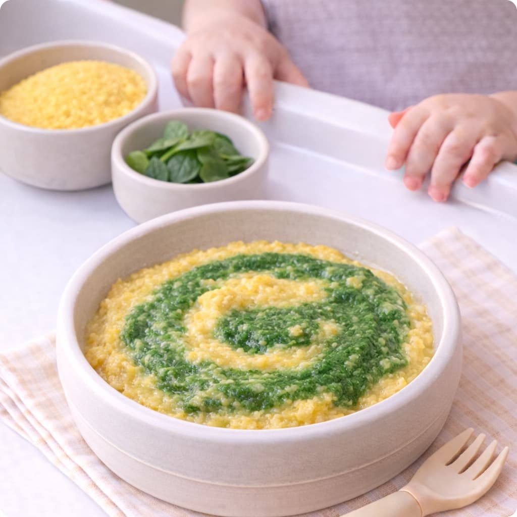 Italian Baby Polenta et Épinards Cream