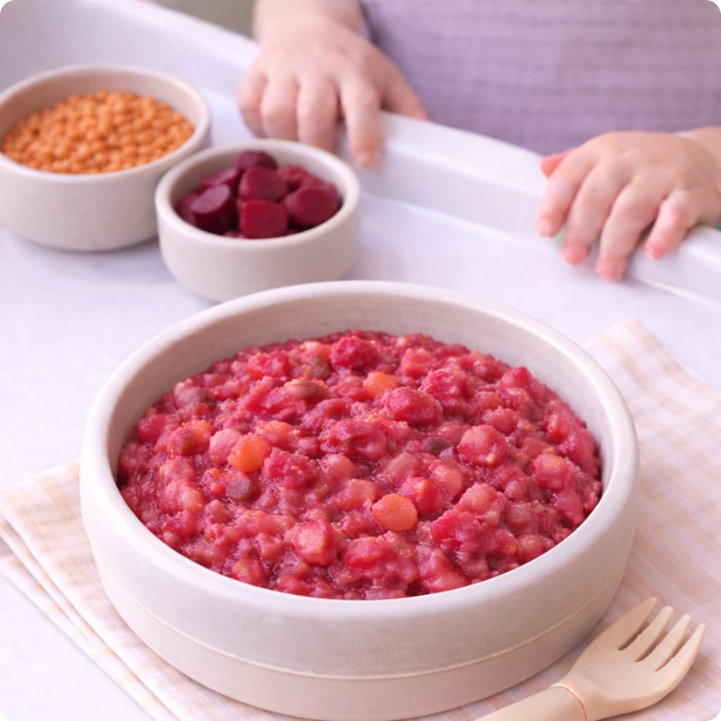 Lentilles et Betterave et Pomme de terre Écrasez