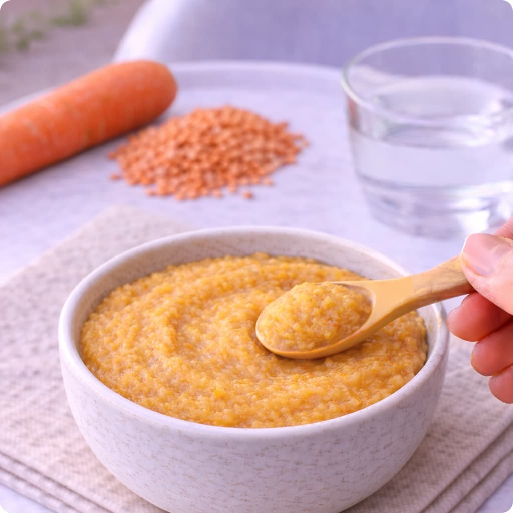 Purée lentilles et carotte