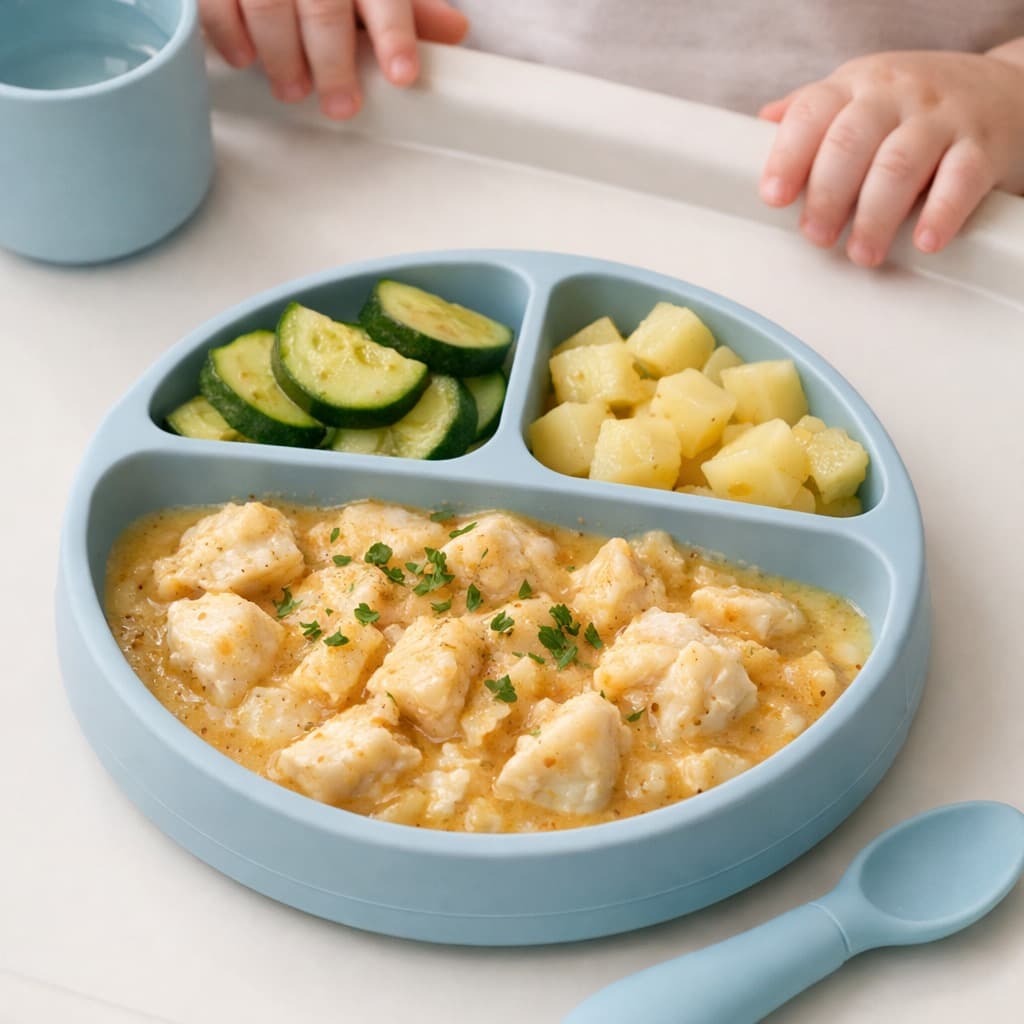 Light Poisson Paprikash (Tomato-Free)