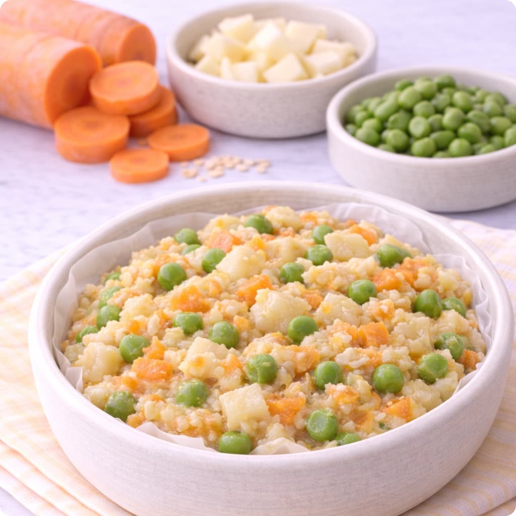 Pomme de terre et Carotte et Green Petits pois Comfort Trio