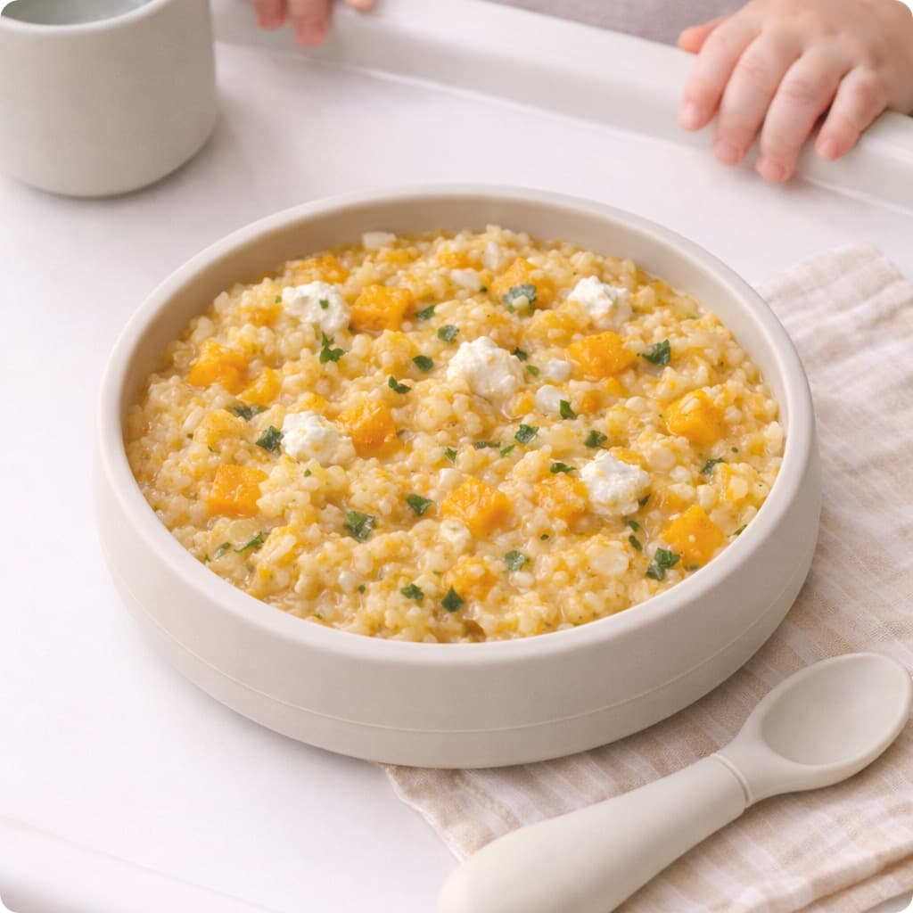 Potiron et Riz et Ricotta Cream