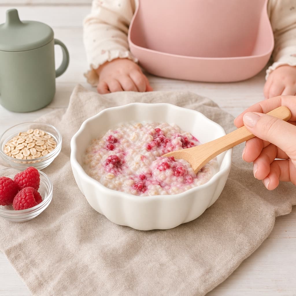 Hindbær Yoghurt Havregrød