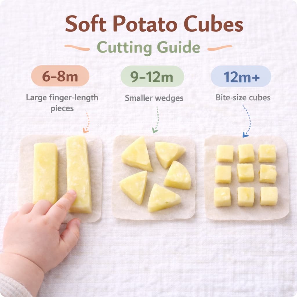 Comment préparer cubes de pomme de terre tendres pour bébé