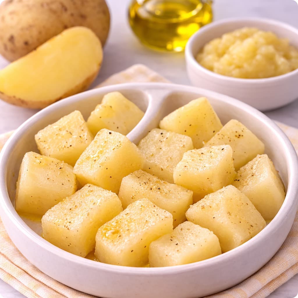 Cubes de pomme de terre tendres