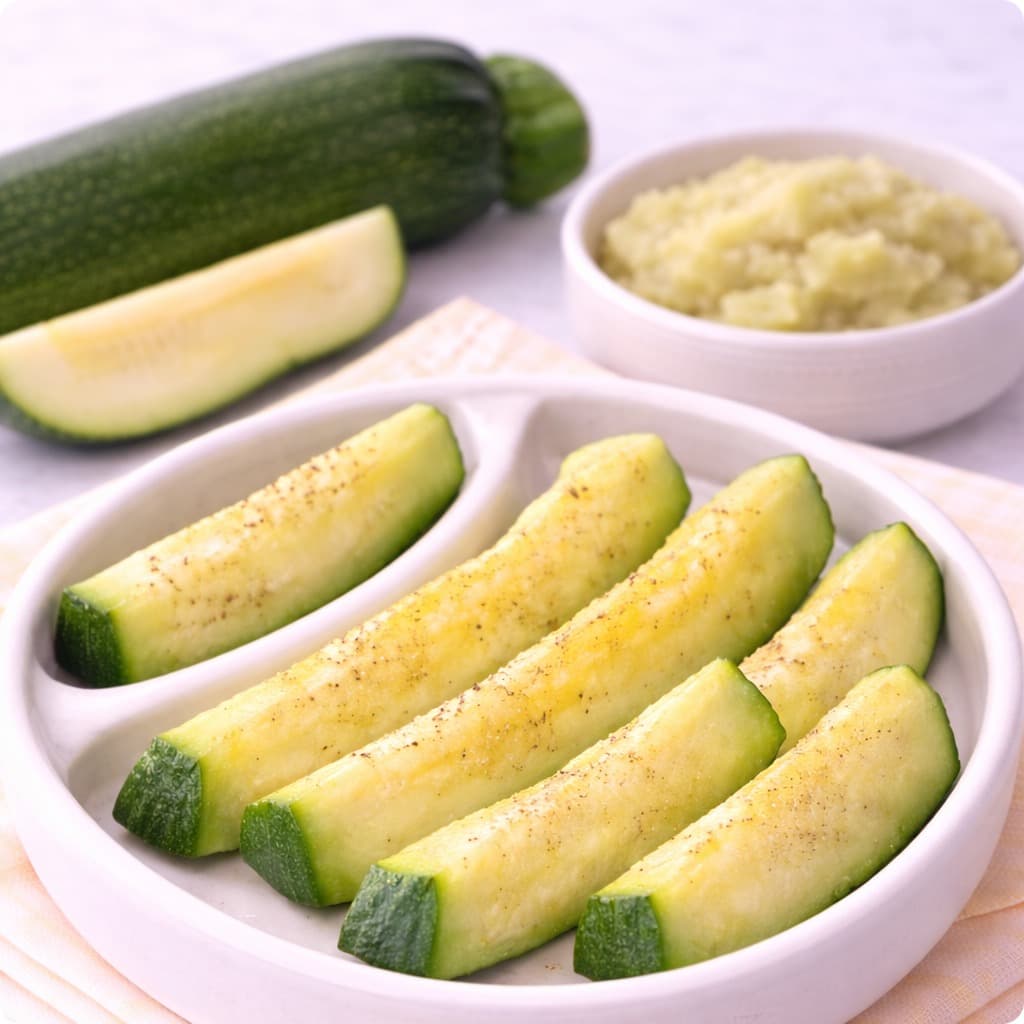 Bâtonnets de courgette tendres
