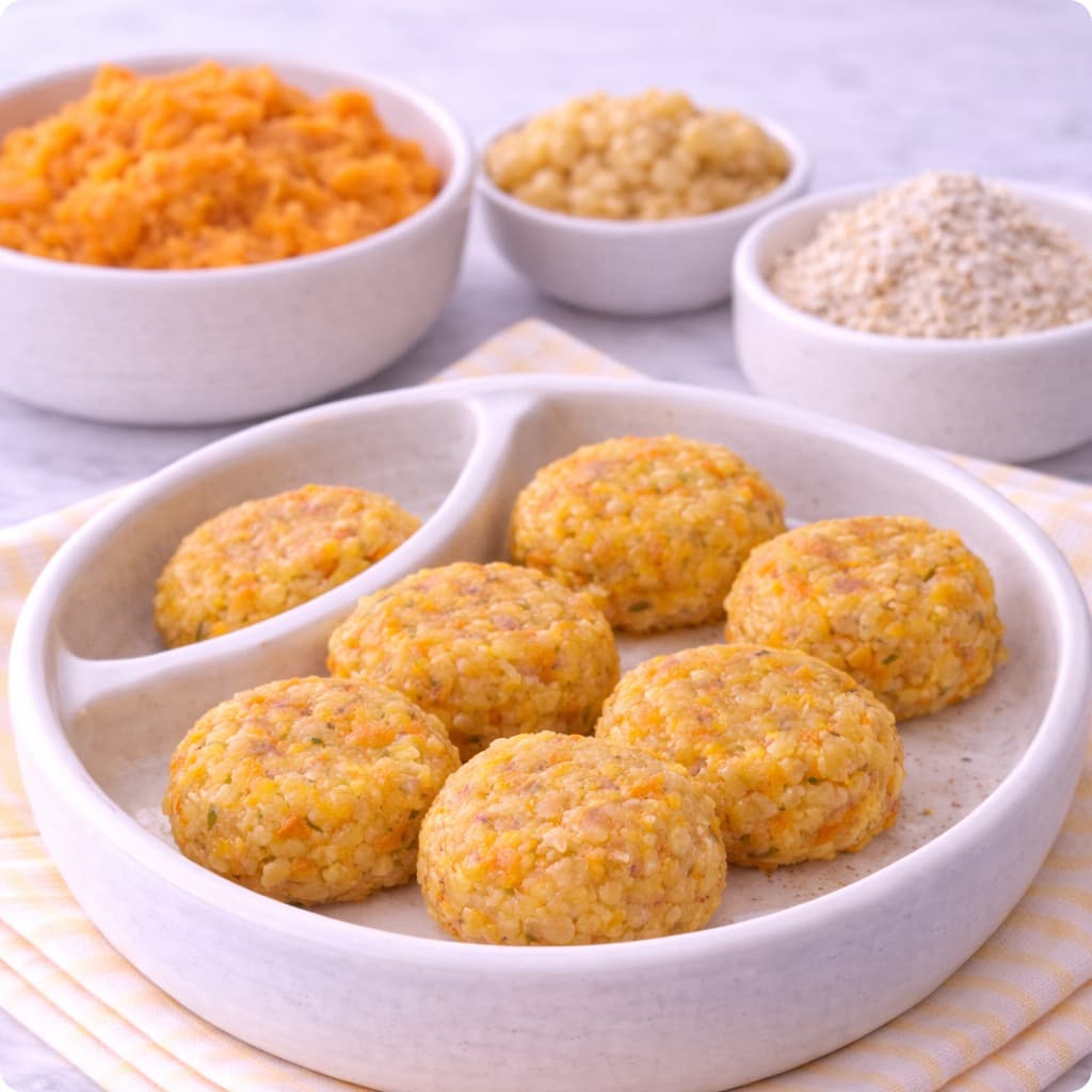 Galettes patate douce pois chiches