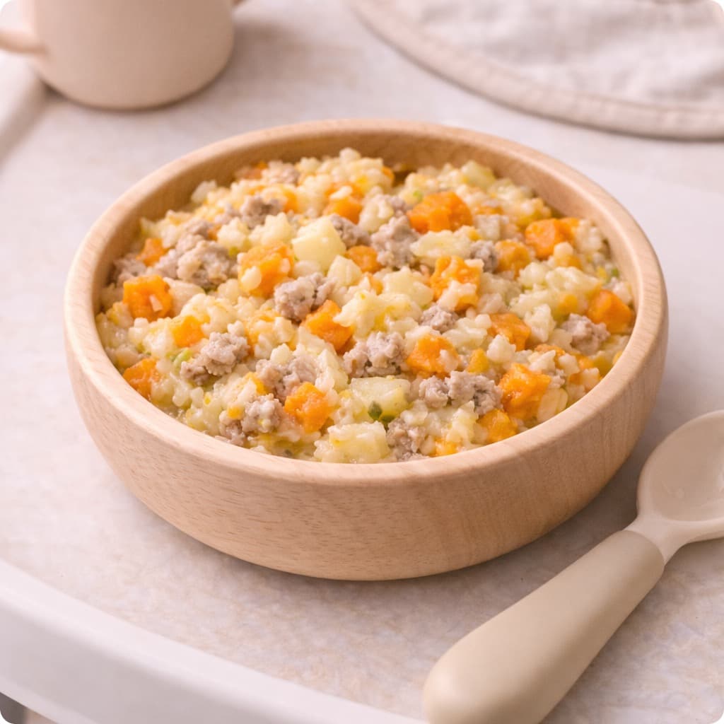 Veau et Carotte et Pomme de terre Écrasez