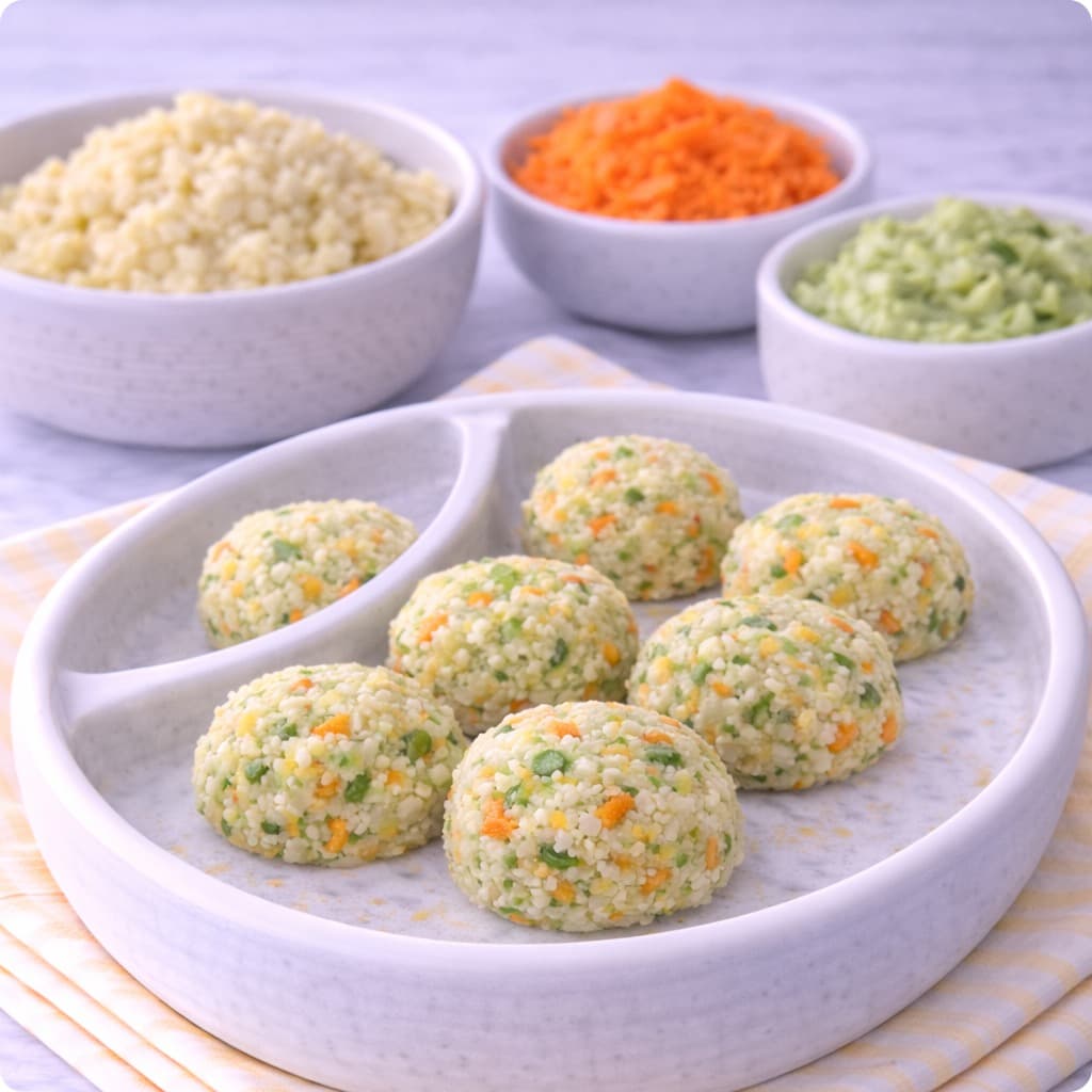 Boules de couscous légumes tendres