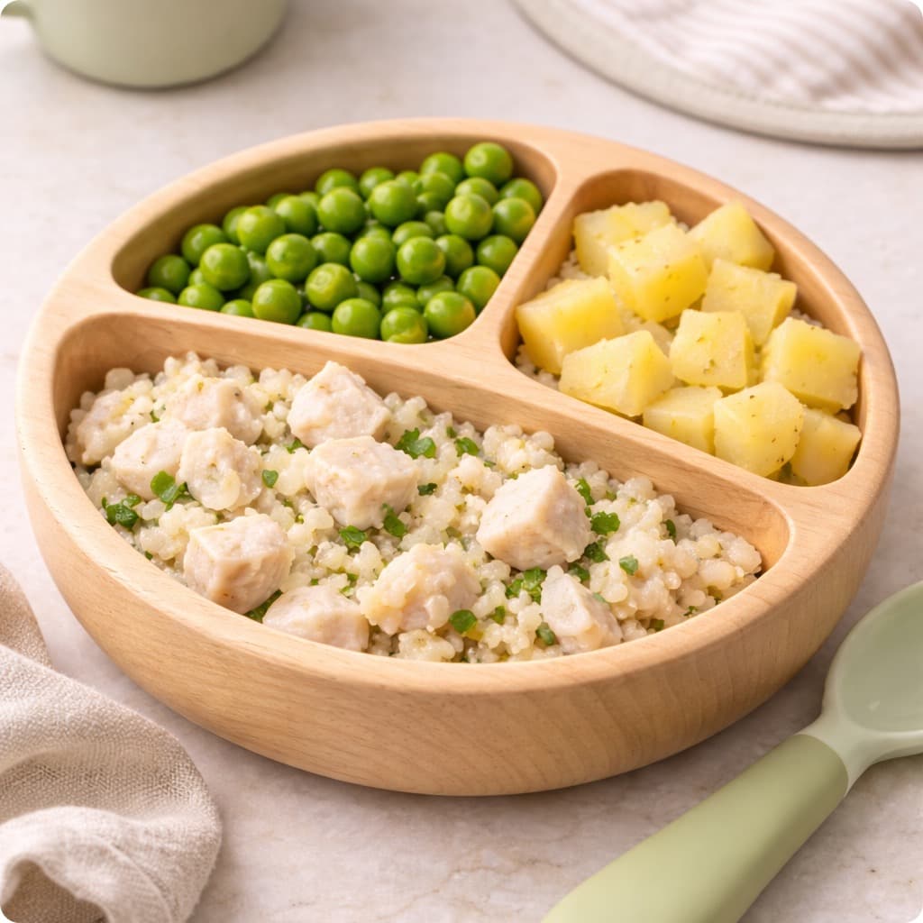 Hake, Pomme de terre & Petits pois