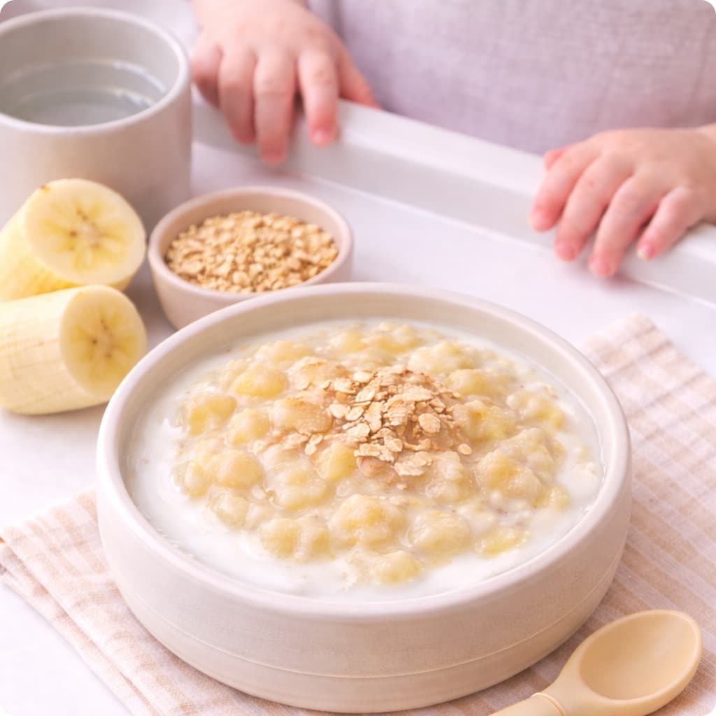 Yaourt et Banane et Flocons d'avoine Morning Bowl