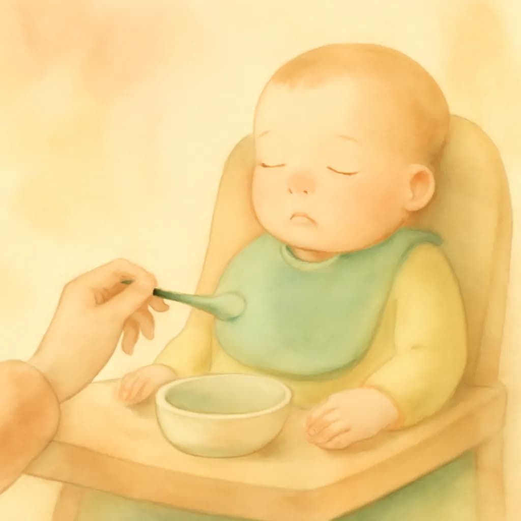 Baby falls asleep while eating?