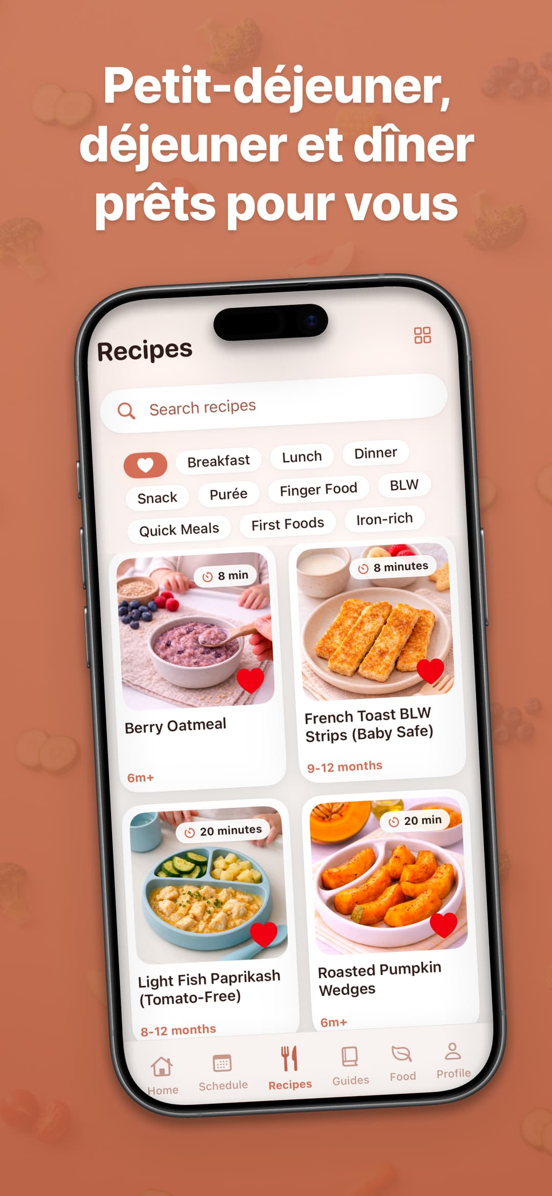Planning repas bébé personnalisé 2