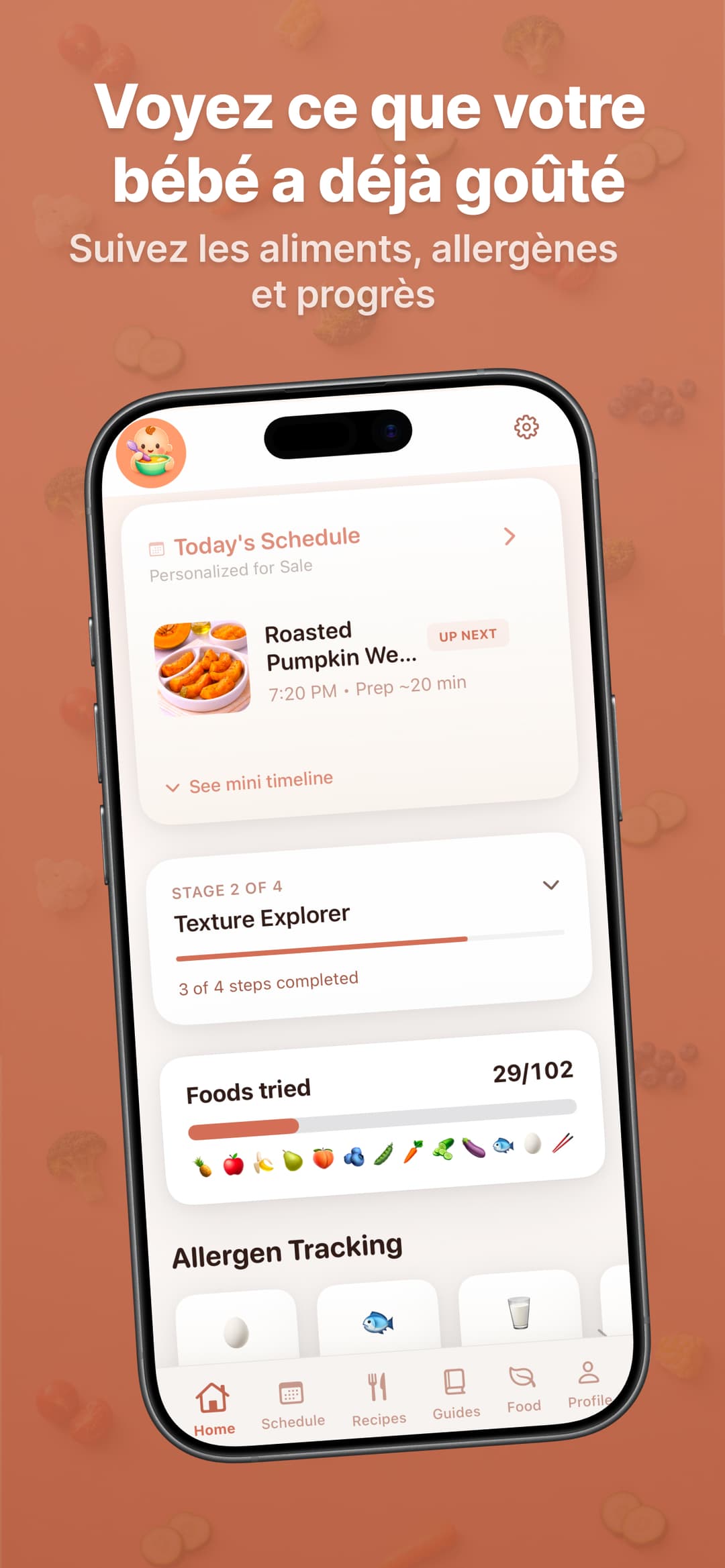 Planning repas bébé personnalisé 3