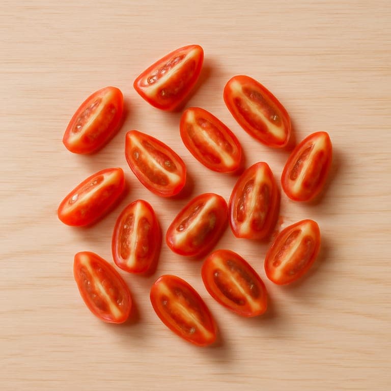 Piezas seguras de tomate cherry para BLW para bebé de 12 meses