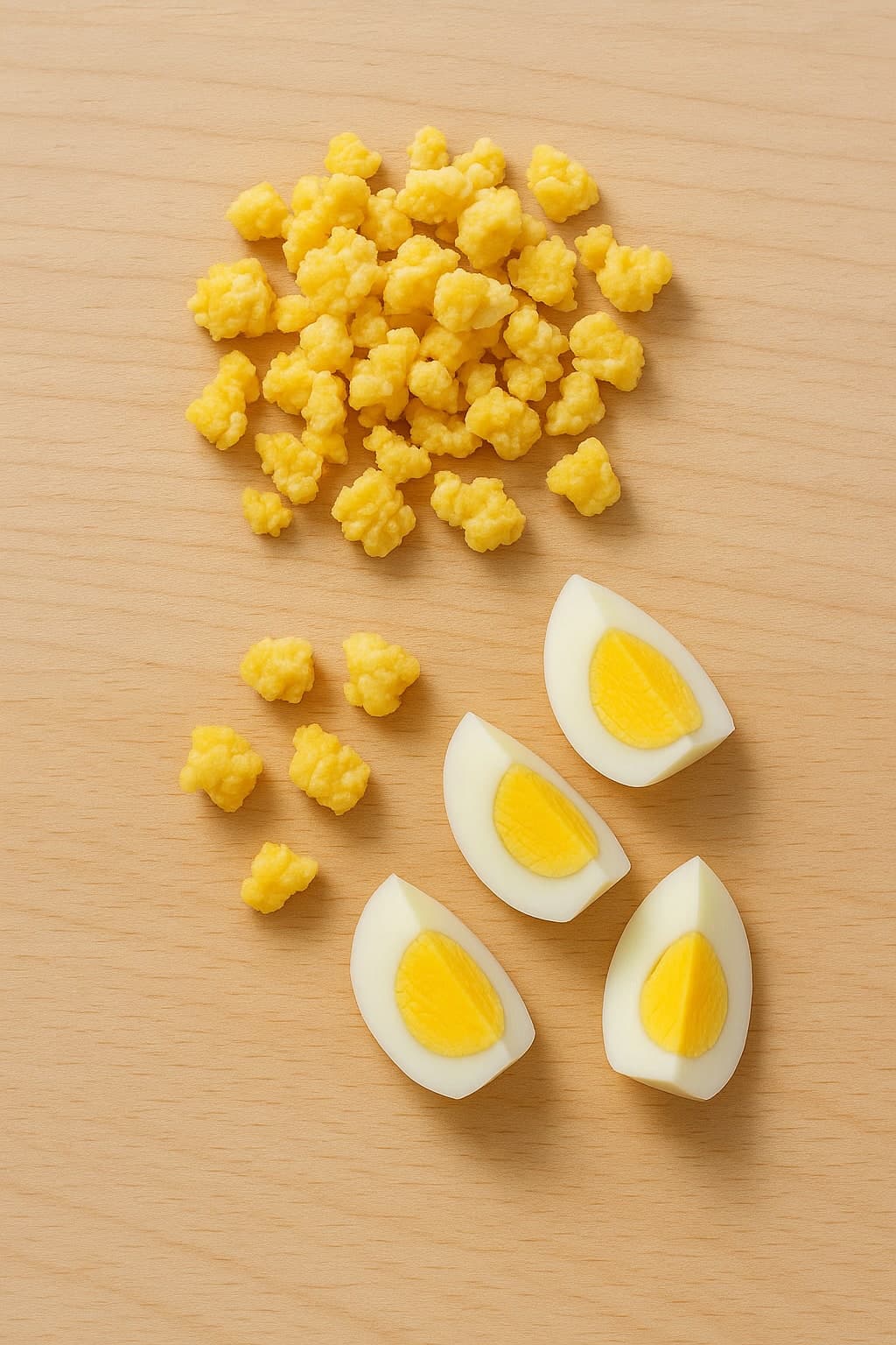 BLW huevos - trozos de huevo para bebé de 9 meses