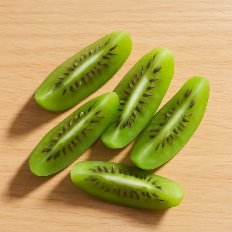 Gajos de kiwi para alimentación complementaria dirigida por el bebé de 6 meses