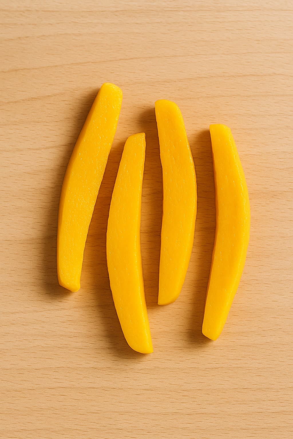hoe mango te snijden voor baby led weaning - mango repen voor 6 maanden oude baby