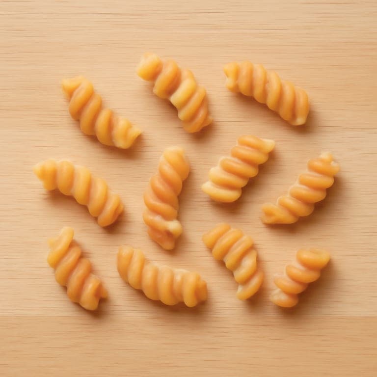 Pasta rotini BLW cortada para bebé de 6 meses