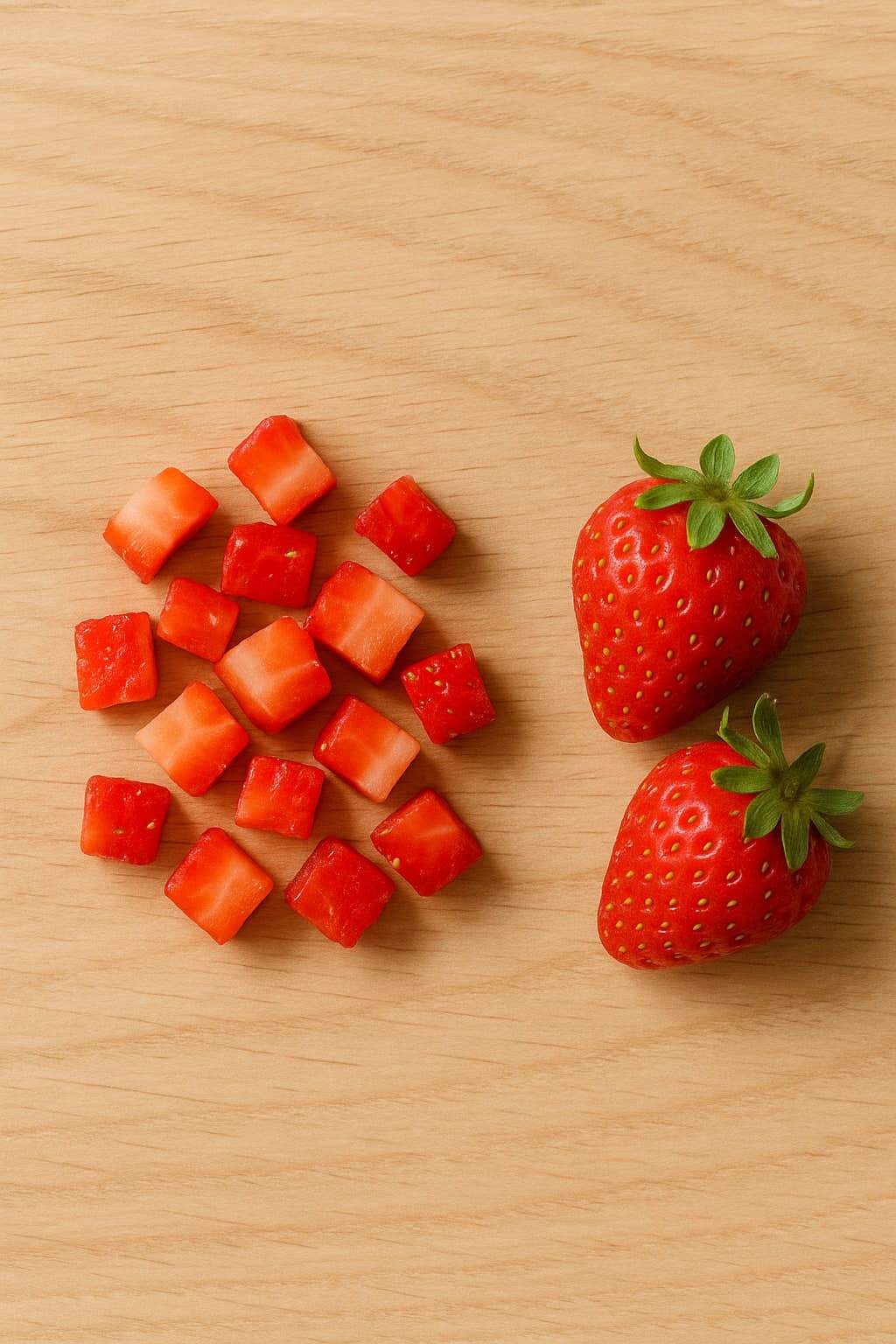 fresas baby led weaning - fresas picadas para bebé de 12 meses