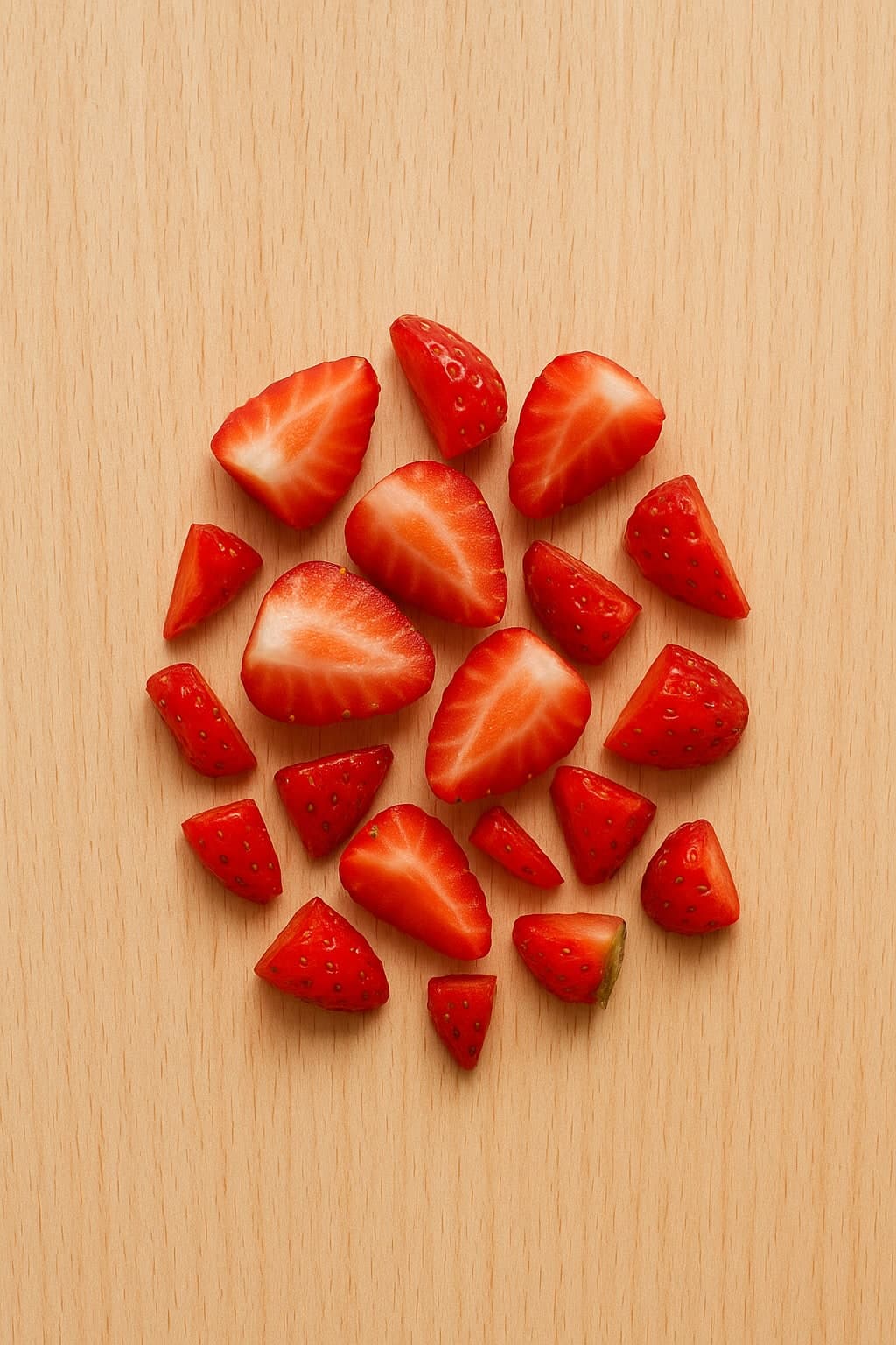 BLW fresas - trozos de fresa para bebé de 9 meses