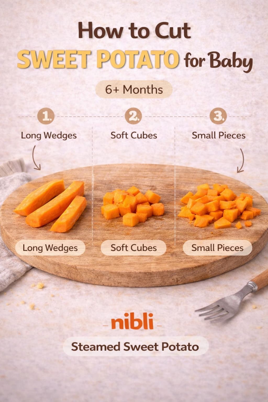 patate douce bébé comment couper