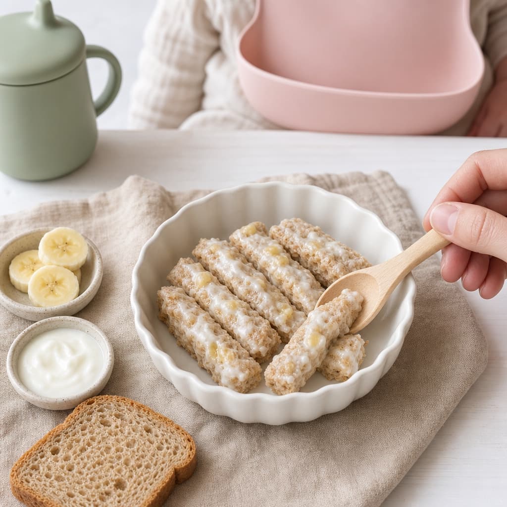 Тосты с бананом и йогуртом