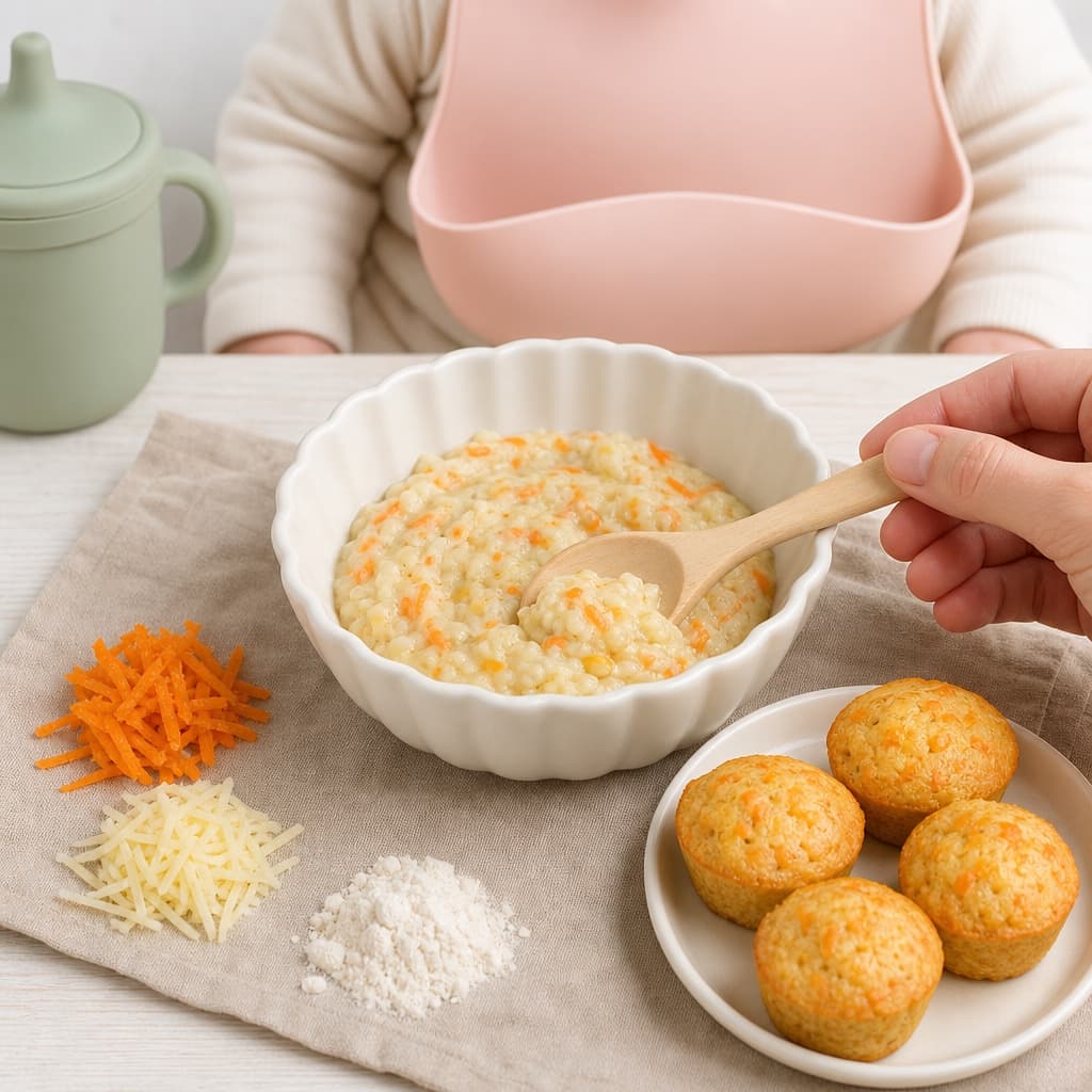 Мини-маффины с морковью и сыром