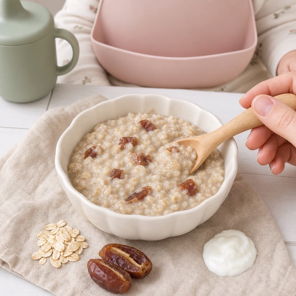 Каша из овсянки с финиками