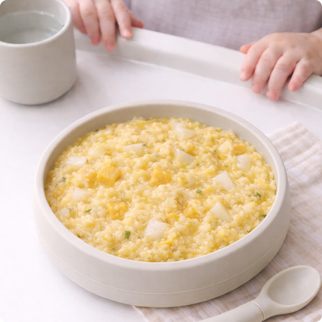 Polenta et Poire et huile d'olive Cream