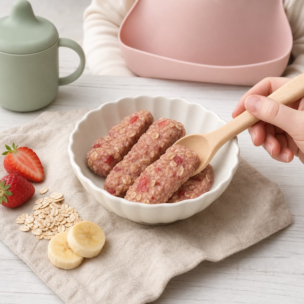 Мягкие батончики с клубникой и овсянкой