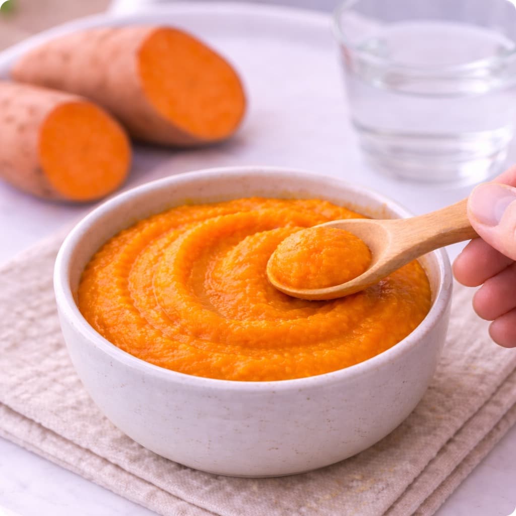 Purée de patate douce